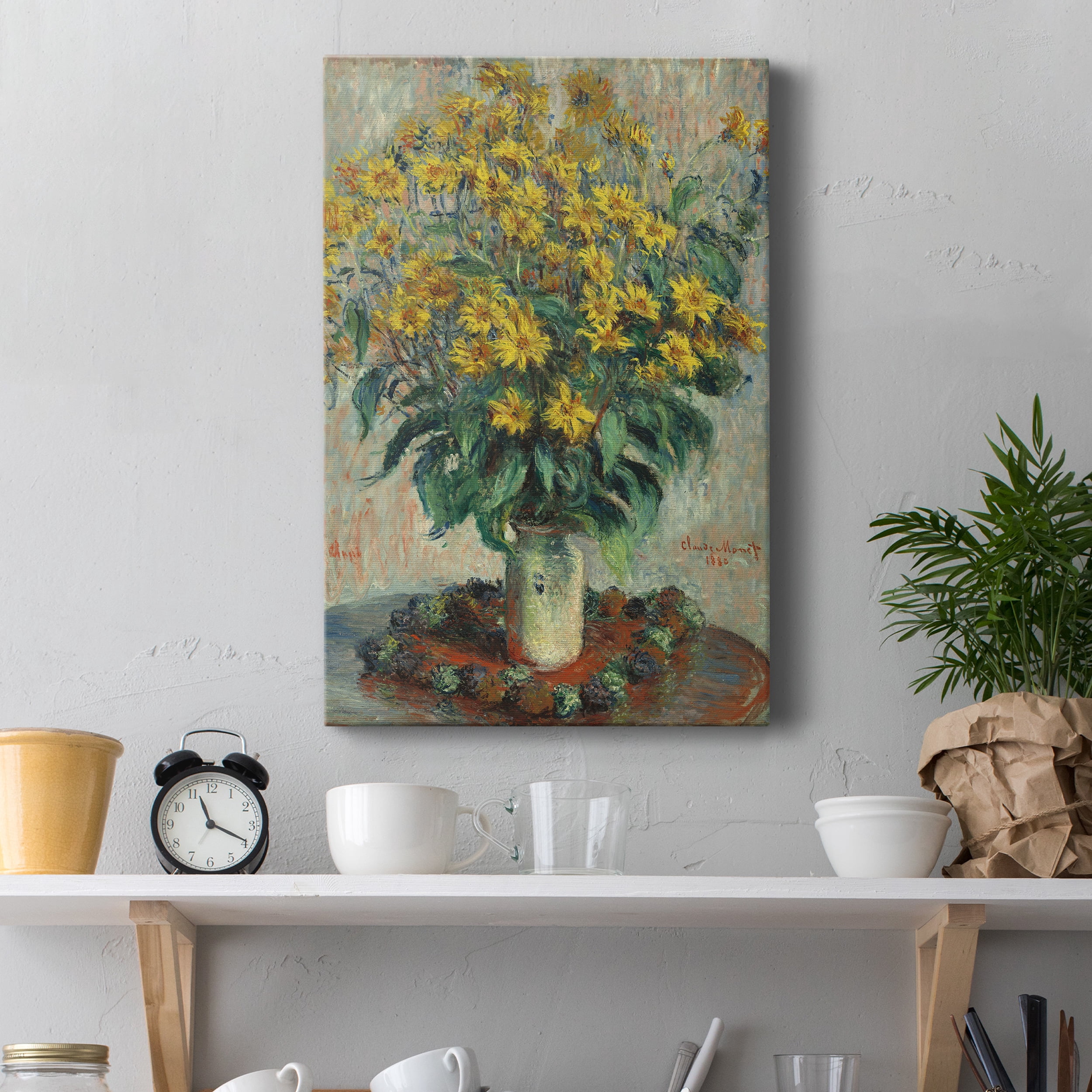 Jerusalem Artichoke Flowers Premium Gallery Wrapped Canvas - Ready to Hang - 40 x 60