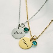 Nana Necklace Custom Nana Gifts for Grandma from Grandkids Mothers Day Necklace With Grandkids Birth Month Birthstones - Personalized Grandma Jewelry - Mother's Day Gifts