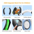 thumbnail image 5 of Ventilador de cuello para niños, ventilador portátil sin aspas para niños de 4 a 14 años, niñas y niños, mini ventilador personal USB de 2600 mAh para viajes/campamento/estudio, 4 velocidades, ligero,, 5 of 5