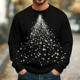 thumbnail image 4 of Bzhegqhd Mens T-shirts Christmas Print Long Sleeve Shirt Holiday theme Round Neck Casual Top Festive Graphic Pullover Soft Tee for Seasonal Party Family Gathering, 4 of 5