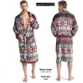 thumbnail image 4 of Men's Soft Plush Fleece Classic or Hooded Robe with Front Pockets, 4 of 7