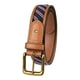 thumbnail image 1 of Cinturón de vestir con incrustaciones de cinta tejida de Tommy Hilfiger para hombre, color canela, 1 of 6