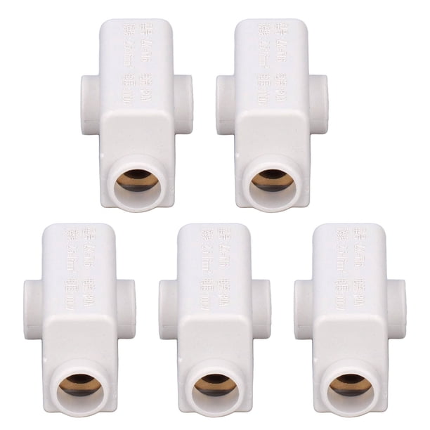 Terminal 5 Uds Conector De Cable Tipo T Divisor Tornillo Bloque De Terminales Kit 1000V 80A ZKT16