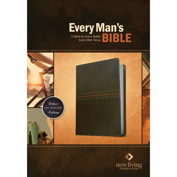 NLT Every Man's Bible-East West Grey LeatherLike