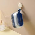 thumbnail image 2 of Cepillo de limpieza de doble cara con mango antideslizante duradero para suciedad interior y exterior, azul, 2 of 3