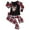Black-Kids, variant on Odeerbi Christmas Pajamas for Family Holiday Plaid Long Sleeve Family Christmas Pajamas Matching Sets Dad Plaid Print Tops Pants Set Two-Piece Sleepwear Xmas Family Matching PJs Set Black