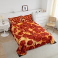 thumbnail image 3 of Erosebridal Pizza Twin Comforter Set Adults,Realistic Funny Food Bedding Set Room Decor,Pepperoni Sausage Bedding Comforter Sets Novelty Gifts Pizza Quilt Bed Set 2Pcs, 3 of 5