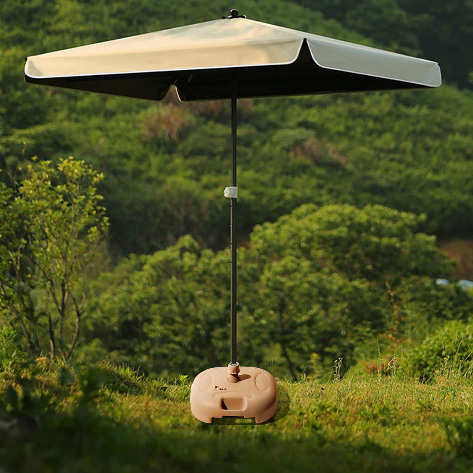 oshhni Patio Umbrella Base Pole Holder Heavy Duty Square Water/Sand Filled Parasol Base