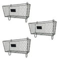 thumbnail image 2 of 3pcs Wire Letter Mail Mount Metal Rack Basket Vintage Triple Organizer Black, 2 of 6
