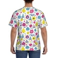 thumbnail image 3 of Vsdgher Doodle Fruits Print Men's Dry Fit Mesh Athletic Shirts Moisture Wicking Tennis T-Shirt Tops, 3 of 9