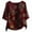 #1-Wine, variant on Otvok Womens Tops Casual Button Floral Print Short Sleeve T-Short Blouse
