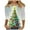Style 05, variant on Christmas Tree Blouses for Women Crew Neck Tunic Tops 3/4 Length Sleeve T-Shirt Christmas Printed Shirts Winter Holiday Family Party Matching Pullover Tops