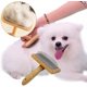 thumbnail image 2 of Cepillo para mascotas, peine autolimpiante para perros y gatos, cepillo de aseo para mascotas adecuado para cabello largo y corto, herramienta de depilación para perros y gatos Feliz Sencillez, 2 of 4