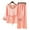 Watermelon Red, variant on Sakmal Red Night Shirts for Women Pajamas Sets Cropped 3/4 Sleeve Lace Solid Button Down 2 Piece Lounge Tops
