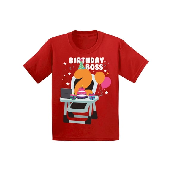 2T Birthday Tee - Cute Baby Boy Baby Girl Shirt Two Years Old - Birthday Boss Toddler T-Shirt