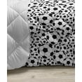 thumbnail image 3 of Soccer Down Alternative Comforter, Professional Player Athletics Pattern Football Shoes Balls on Grass, Microfiber Quilt for All Season, 5 Sizes, Lime Green Yellow Black, by Ambesonne, 3 of 3