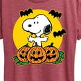 thumbnail image 3 of Peanuts - Snoopy Pumpkin Patch -Women's Short Sleeve Graphic T-Shirt, 3 of 6