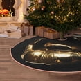 thumbnail image 5 of Daiia Golden Lips Modern Sculpture Drawing Merry Christmas Tree Skirt , Xmas Large Lace-up Tree Skirt, Santa Snowflakes Rustic Home Decorations New Year Party Farmhouse Decor-30", 5 of 6