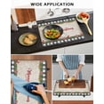thumbnail image 5 of Large Induction Cooktop Protector Mat Grey Plaid Christmas Stove Top Covers for Electric Stove, Xmas Snowflake Botanical Poinsettia Decorative Stove Burner Cover Mats, Glass Top Stove Cover, 5 of 7