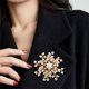 thumbnail image 4 of Jumpingount Copo de nieve perla broche gran accesorio de moda exquisita mujer chica joyería Collar vestido Pin boda fiesta de noche Ropa, zapatos y accesorios Miscelánea Jumpingount AP018639-00, 4 of 6
