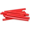 thumbnail image 3 of Tebru 10Pcs Carpenter Pencils Builders 170mm Oval Red Woodworking Marking Tool HOT, 3 of 8
