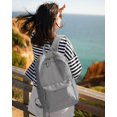 thumbnail image 2 of Mochila HOMIEE para portátil casual ligera de 15,6 pulgadas de nailon gris, 2 of 7