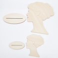 thumbnail image 3 of 2 Sets Hairpin Display Stand 2 Sizes Head Silhouette Hair Bow Holder Wooden Head Template Hair Bun Silhouette Showcase for s Fairs Booths Selling Boutique Personal Exhibition, 3 of 7