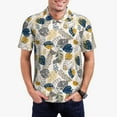 thumbnail image 3 of Balery Hawaiian Style Printed Men’s Short Sleeve Polo Shirt, Midweight Men's Shirt,Golf Polo shirts -Medium, 3 of 9