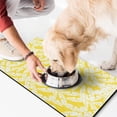 thumbnail image 2 of Hawaiian Sunset Beach Non-Slip Dog Feeding Mat - Vibrant Neon Colors - Absorbent Foam Core - Easy to Clean - Tropical Paradise Themed Placemat, 2 of 7