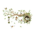 thumbnail image 1 of Decoración de pared floral, calcomanía de pared de rama de , decoración del hogar, papel pintado de pared de la pared de aves de flores, 1 of 9