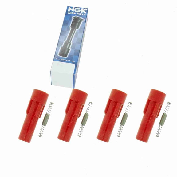 4 pc NGK 59005 Ignition Coil Boots for 02546 186039 2546 35-7085 50061 50061-1 671-6300 702499 SPB181 SPP118E Direct Spark Plug Wire