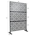 thumbnail image 2 of Outdoor & Indoor Privacy Screen Metal Privacy Screen 76" H×48" W, Freestanding Decorative Privacy Screen for Deck Balcony Patio, Privacy Fence Panels for Outside Lawn Garden, 2 of 5