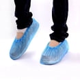 thumbnail image 1 of Cubierta desechable para zapatos, 100 unidades, cubierta impermeable de plástico grueso para lluvia para hombres y mujeres, 1 of 5