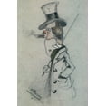 thumbnail image 2 of Monet, Claude 17x24 Black Ornate Wood Framed with Double Matting Museum Art Print Titled - Dandy with a cigar 1857, 2 of 4