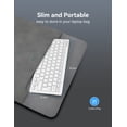 thumbnail image 2 of TECKNET BASICS 2.4G Wireless Keyboard, Ultra Slim Compact Computer Keyboard with Media Hotkeys, Silent Small USB Keyboard for Laptop PC Desktop Smart TV Notebook Chromebook-Silver, 2 of 9