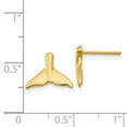 thumbnail image 3 of 14K Yellow Gold Earring Button Women'S 10 mm 12 Whale Tail Post Earrings, 3 of 3