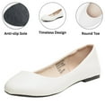 thumbnail image 4 of Alpine Swiss Pierina Womens Ballet Flats Round Toe Slip On Comfortable Shoes, White, 4 of 8