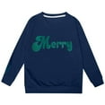 thumbnail image 4 of MIASHUI Girls Sweatshirt Tops Letter Printed Casual Loose Hooded Pullover,Dark Blue,9-10 Years, 4 of 5