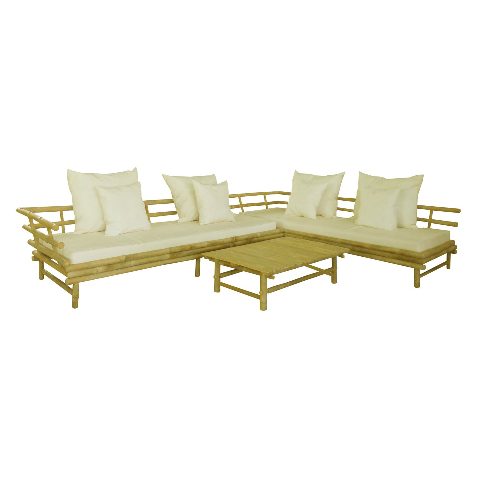 Statra Bamboo Sectional Sofa with Cushion