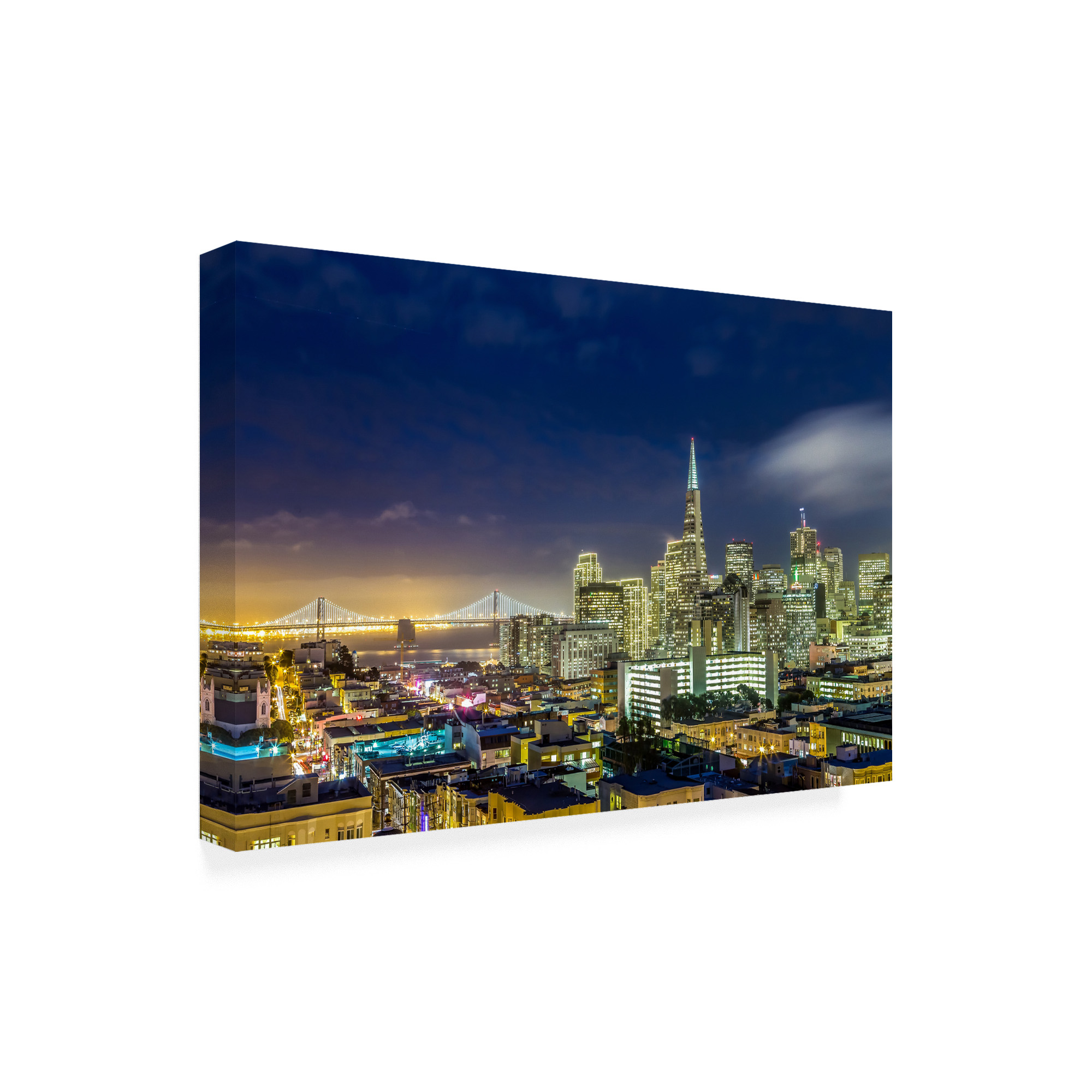 Trademark Fine Art 'San Francisco Holiday Lights' Canvas Art by Dave Gordo