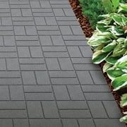 جراوند سمارت 16 × 16 × 3/4 رمادي رصف فناء حديقة مطاطي مزدوج الجوانب، 9 عبوات