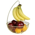 thumbnail image 2 of Halo Home Basics Steel Fruit Basket with Banana Hanger (3 Pack), Gold, 2 of 6