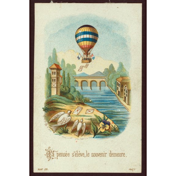 Print: La Pensee S'eleve, Le Souvenir Demeure, circa 1860