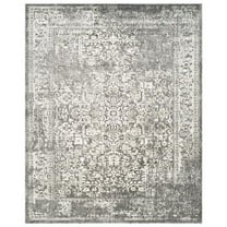 SAFAVIEH Evoke Trena Traditional Distressed Area Rug, Grey/Ivory, 12' x 18'