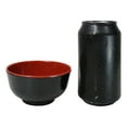 thumbnail image 6 of Set Of 6 Red And Black Round Ridged Small Soup Salad Rice Melamine Bowls 4"D, 6 of 9