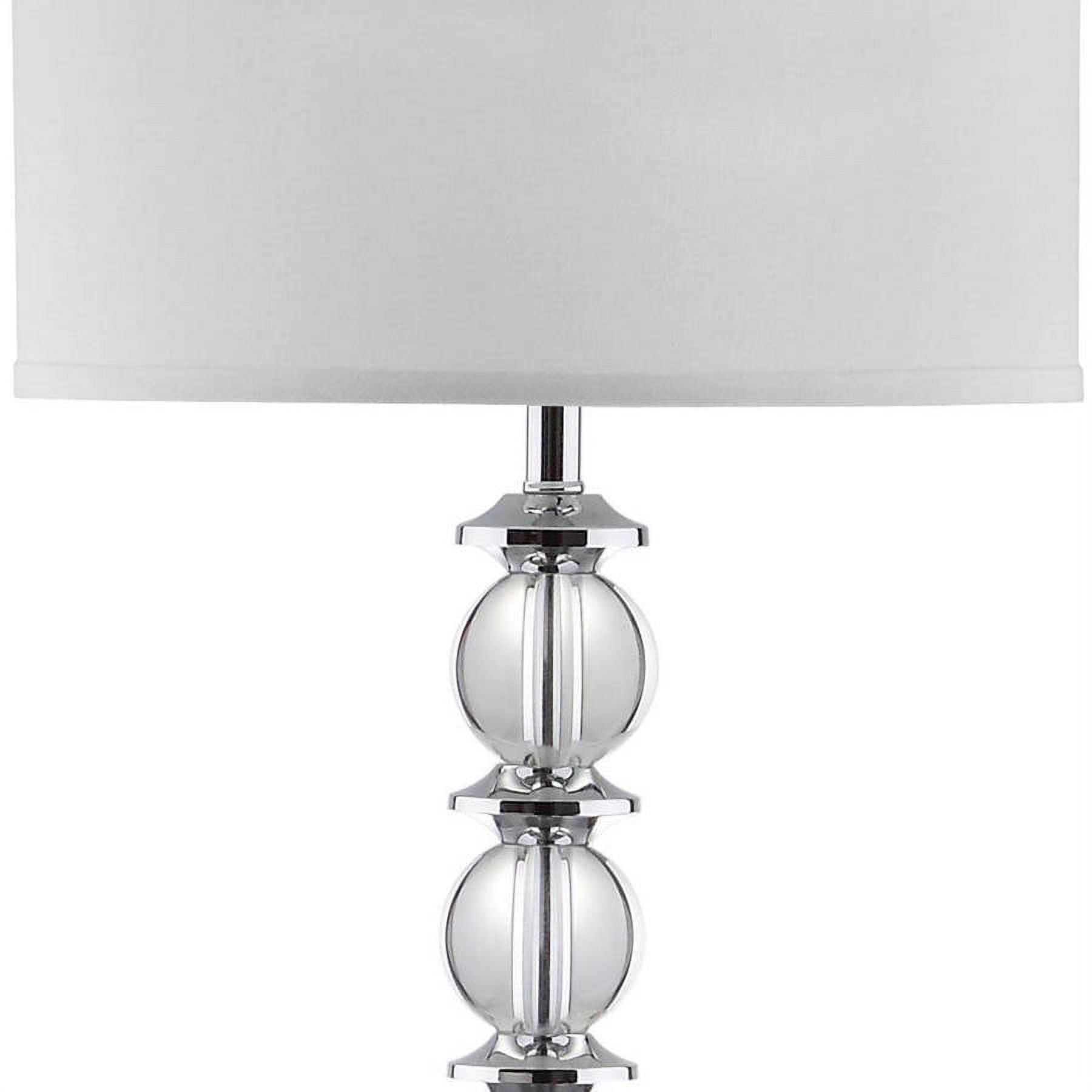 Safavieh Riga 60 in. H Glam Floor Lamp, Clear/Off-White Shade
