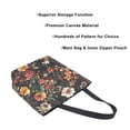 thumbnail image 3 of FORMRS Womens Canvas Tote Bag with Zipper Inner Pocket Shoulder Handbag, Colorful Flower, 3 of 7