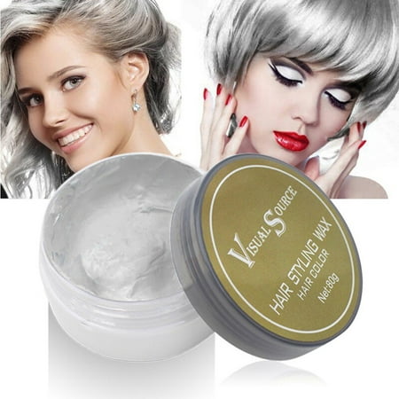 Hair Color Wax Wash Out Instant Sliver Grey Temporary Hairstyle Cream 4.23 (Best Way To Grow Out Colored Hair To Gray)