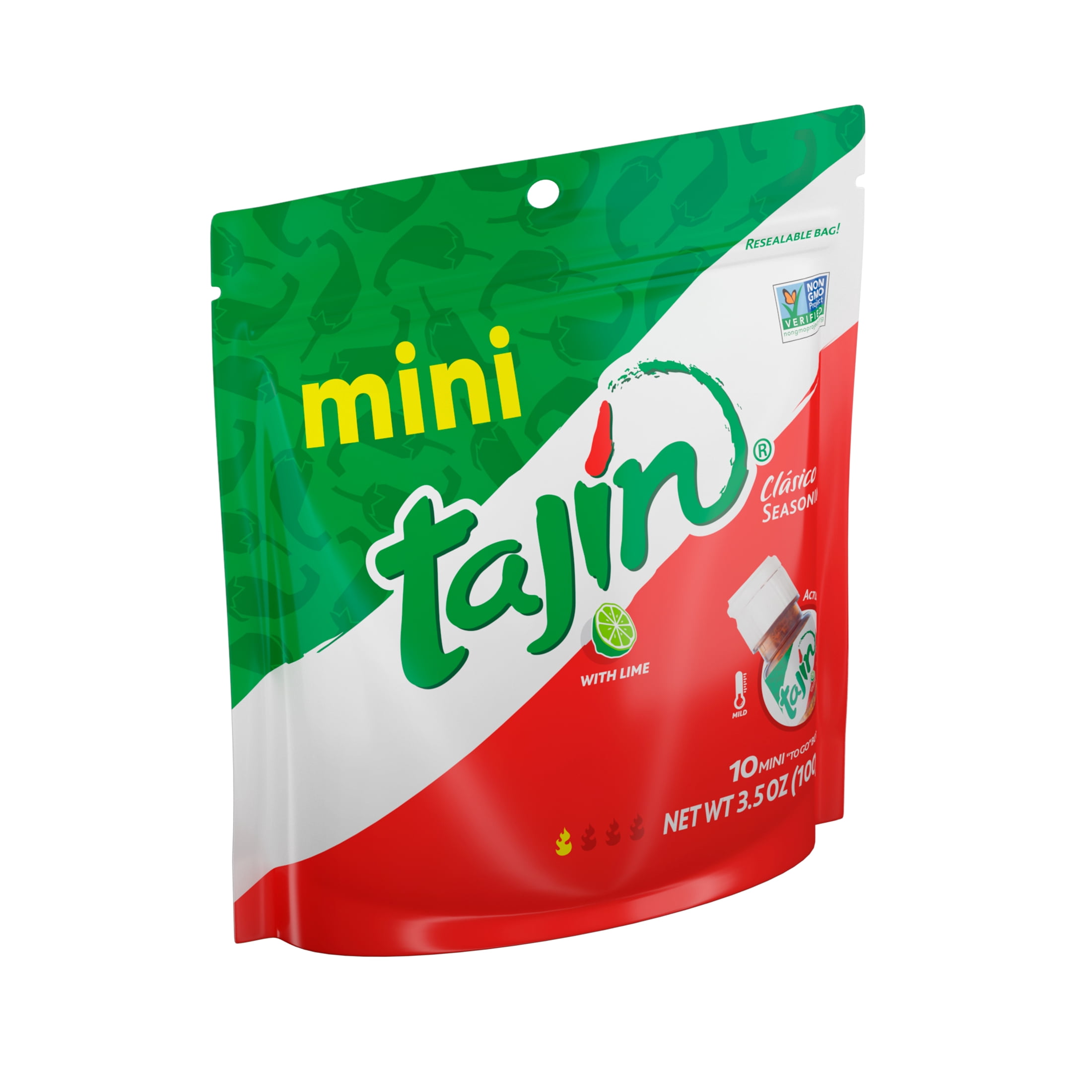(10 pack) Tajin® Clasico Seasoning, Mexican Chili Lime Seasoning, 0.35 oz Mini Tajin® Bottles