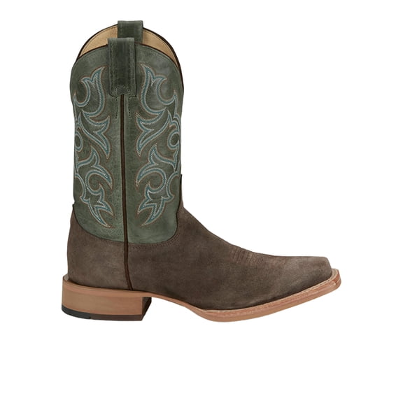 Justin Boots Mens Fergus Roughout Square Toe Cowboy Mid Calf Boots